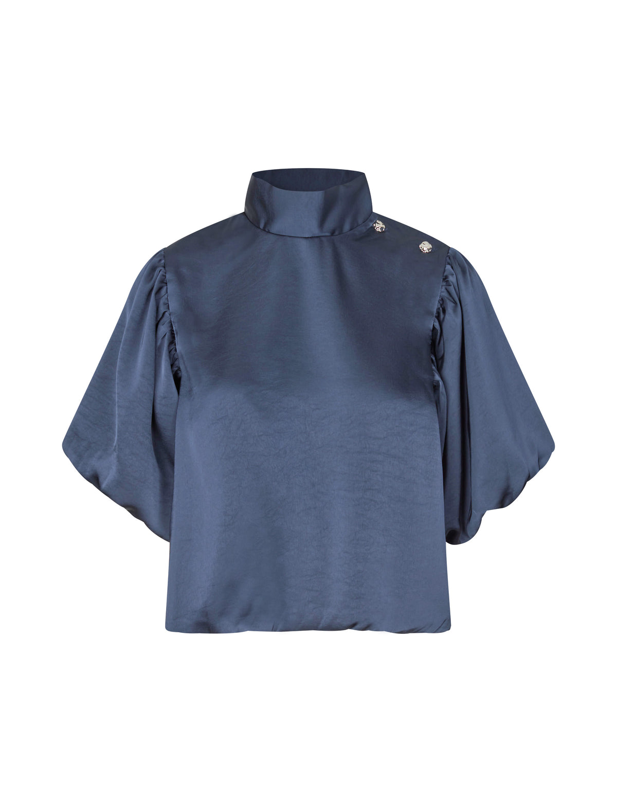 171157 Warisa Heavy Sateen Blouse_Midnight Blue_Packshot_0