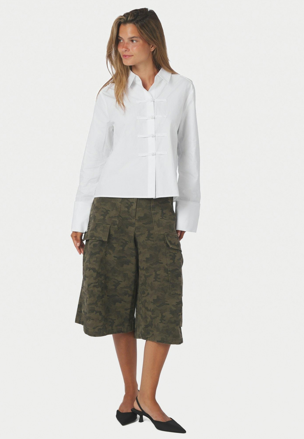 170424 Cam Poplin Shirt_Off White_Model_3