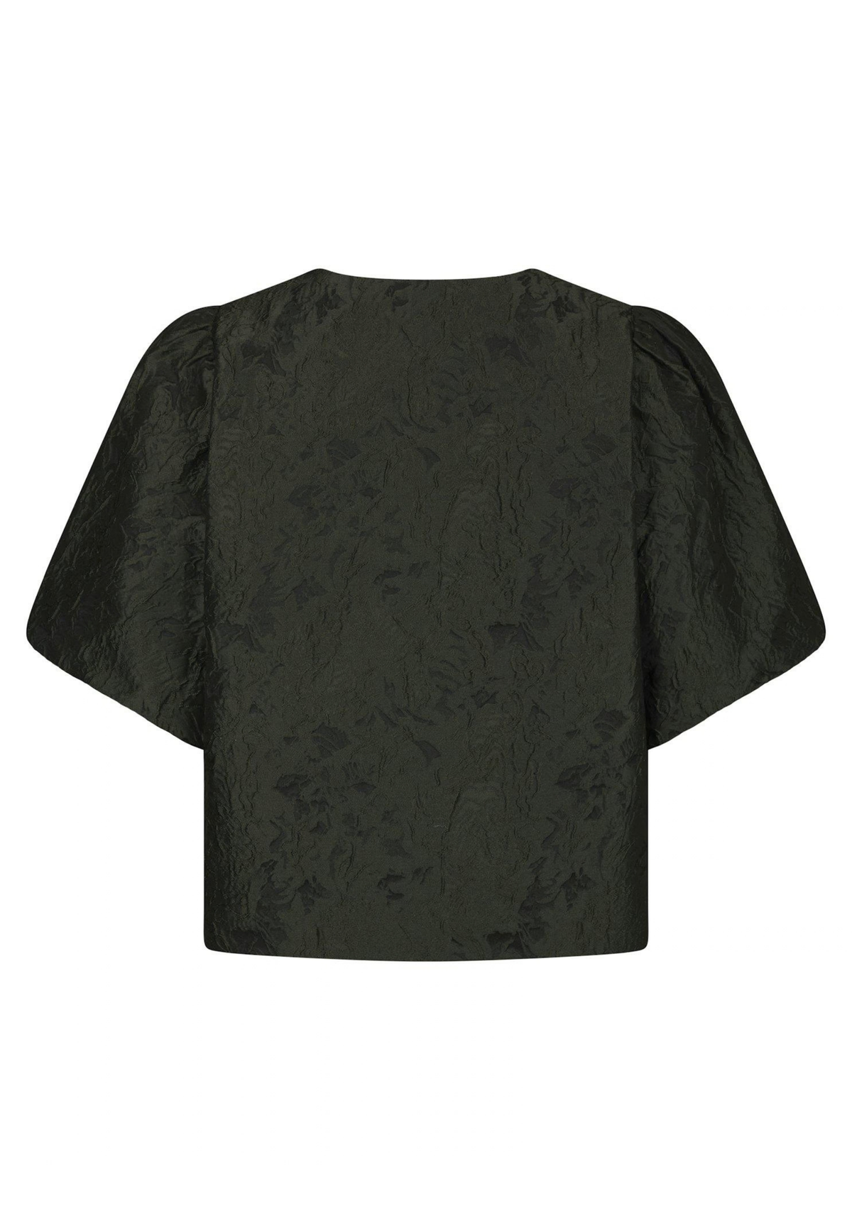 166369 Aisa Brocade Blouse_Dark Green_Packshot_1