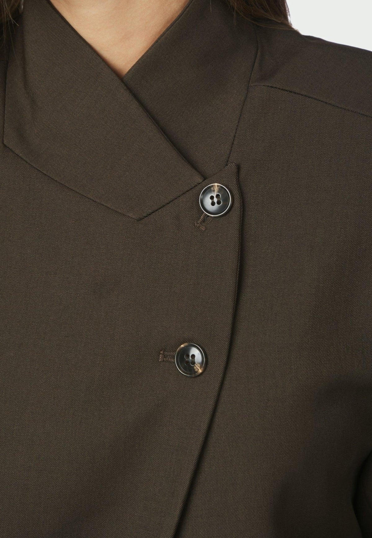 170815 Tiria Structure Blazer_Dark Brown_Model_1