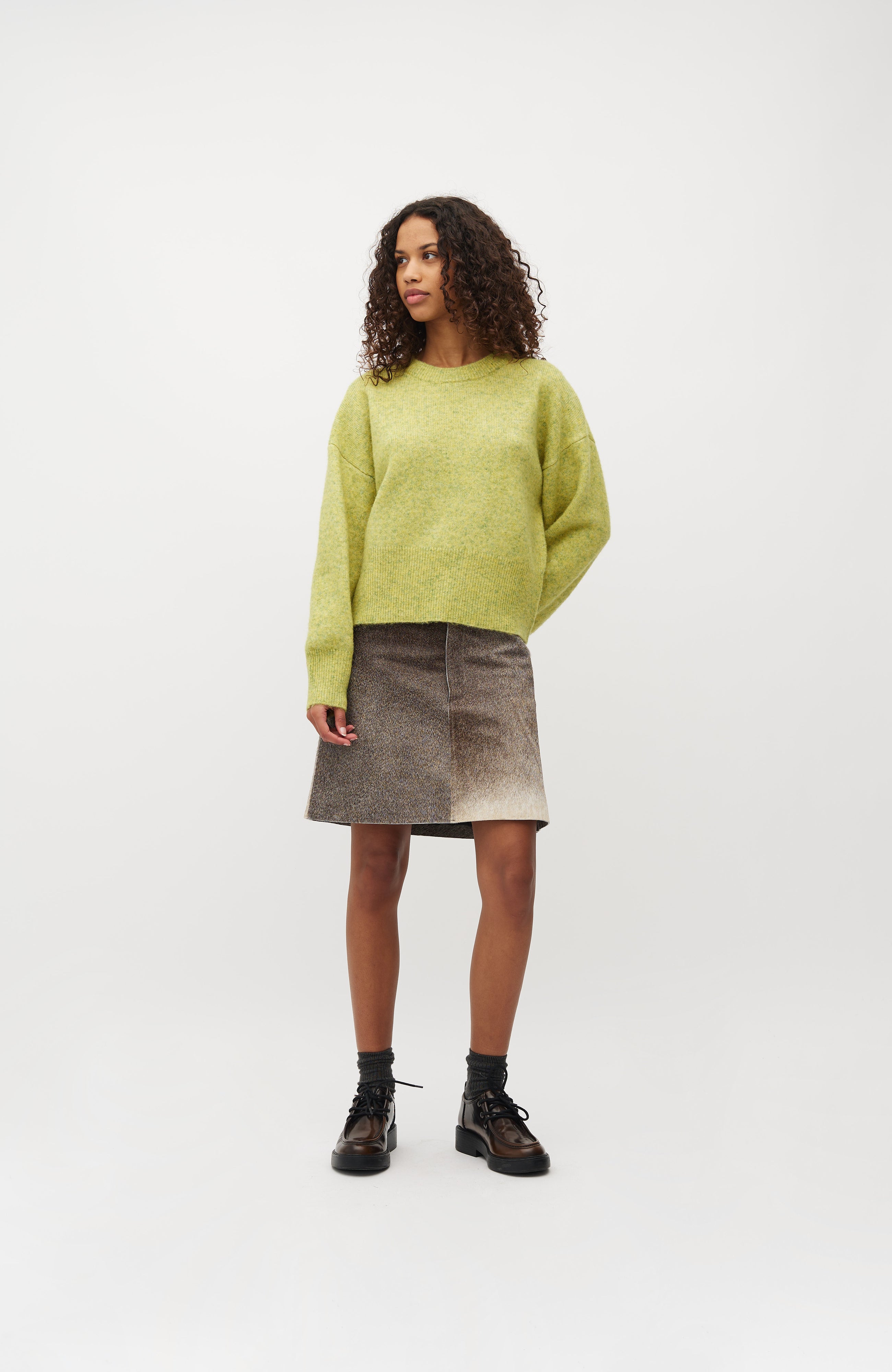 Sadi-M_Sunny Lime Melange_Model_1