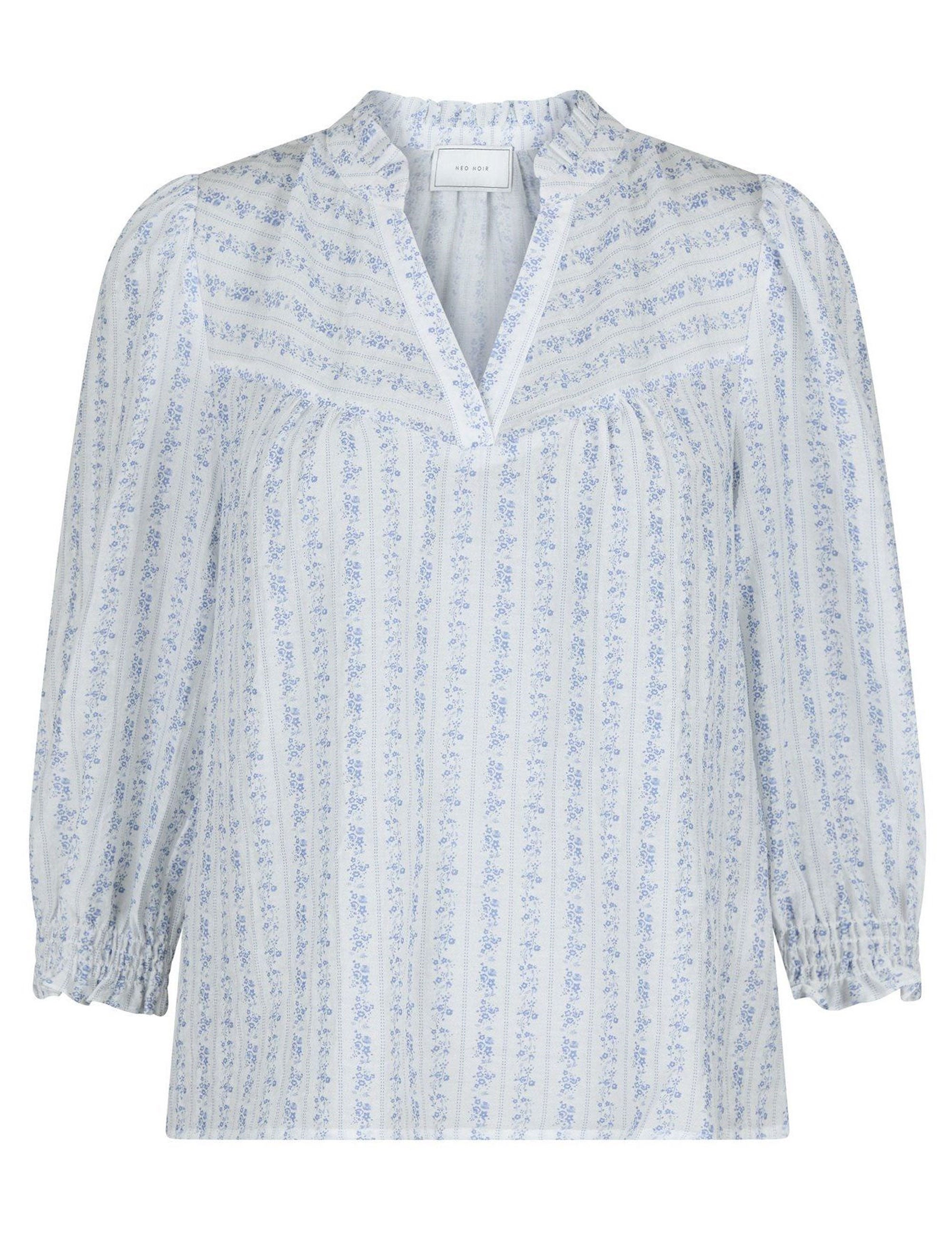 162616 Carlie Flower Stripe Blouse_Blue_Packshot_0