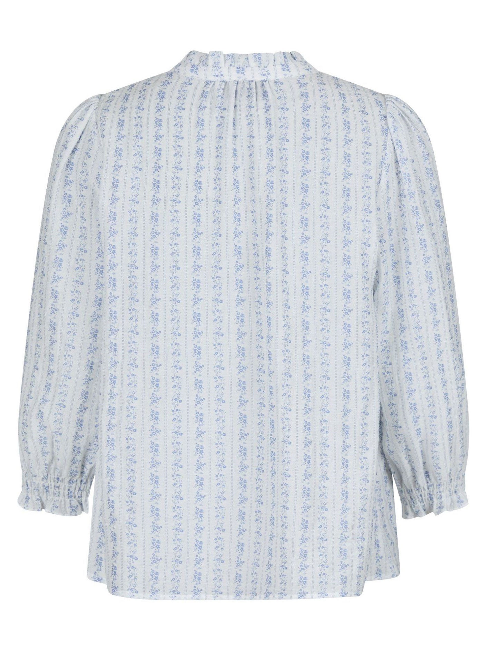 162616 Carlie Flower Stripe Blouse_Blue_Packshot_1