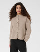 10905931 AlphaGZ short cardigan NOOS_Warm Sand Melange_Model_0