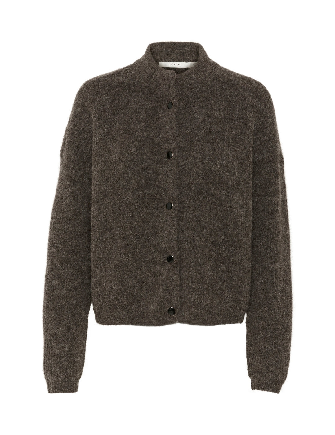 10905931 AlphaGZ short cardigan NOOS_Chestnut Melange_Packshot_0