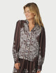 160960 Massima Paisley Border Blouse_Dark brown_Model_0