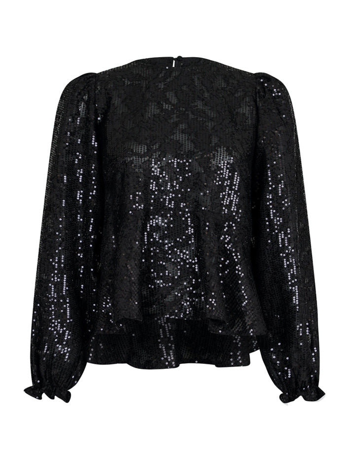 161033 Rizzo Sequins Blouse_Black_Packshot_0