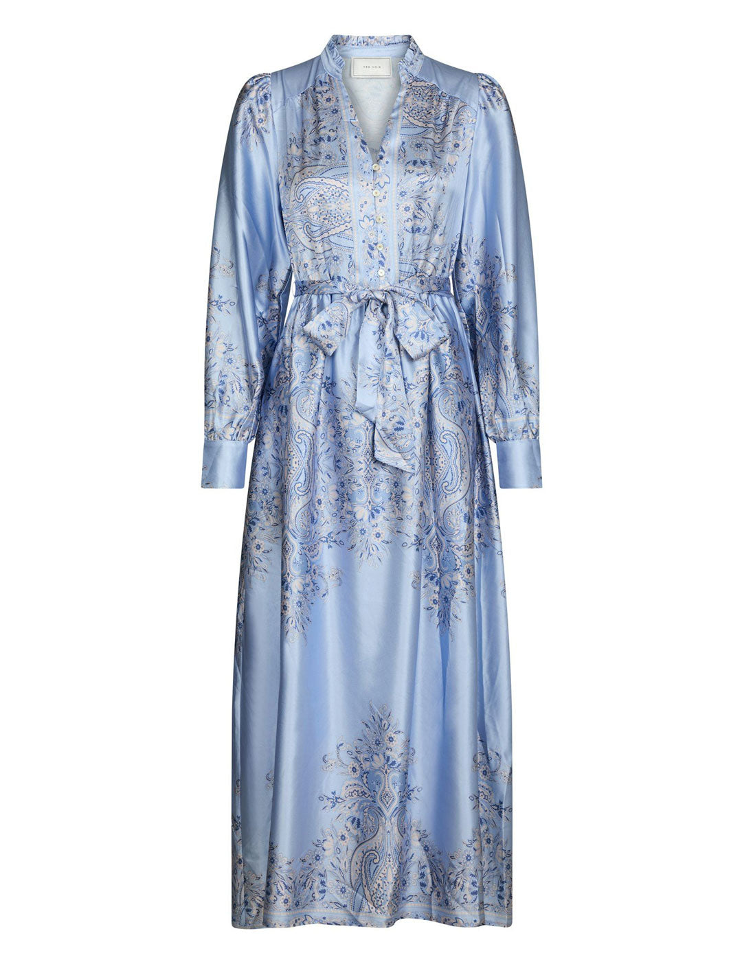 160958 Nova Paisley Border Dress_Light Blue_Packshot_0