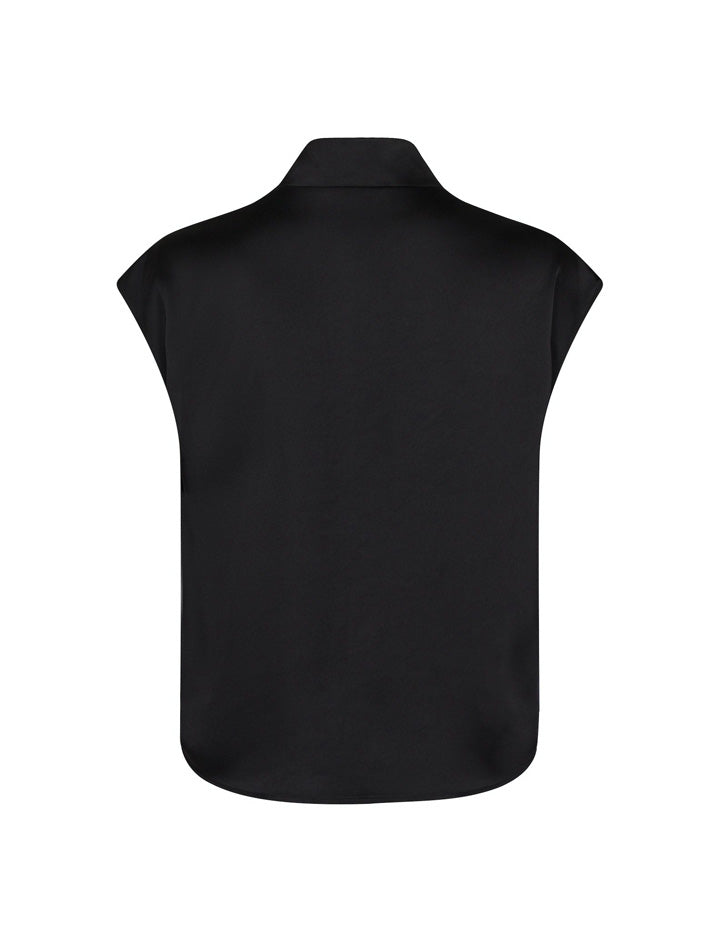 161552 Flana Drapy Satin Blouse_Black_Packshot_1