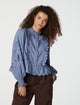 161136 Petrine Embroidery Blouse_Dusty blue_Model_0