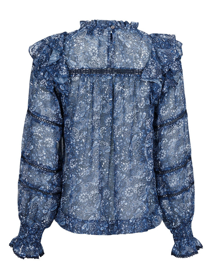 161787 Sarna Pure Paisley Blouse_Navy_Packshot_1