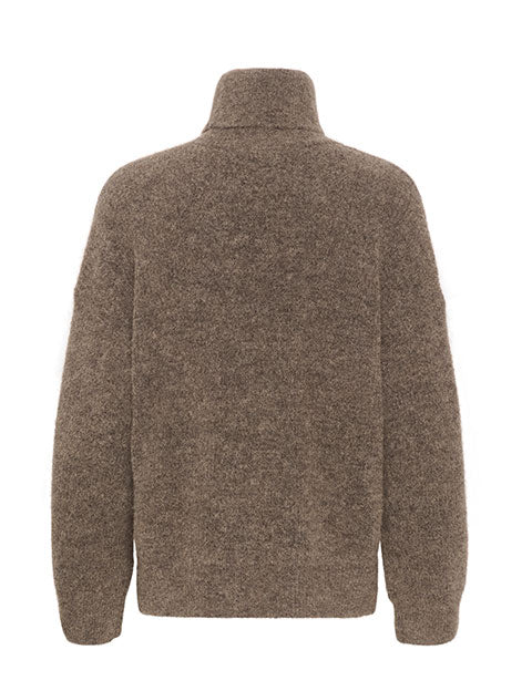 10909333 AlphaGZ rollneck NOOS_Dark sand melange_Packshot_1