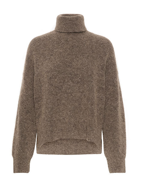 10909333 AlphaGZ rollneck NOOS_Dark sand melange_Packshot_0