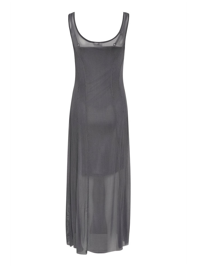 10909463 MessiGZ sl maxi dress_Gray Pinstripe_Packshot_1