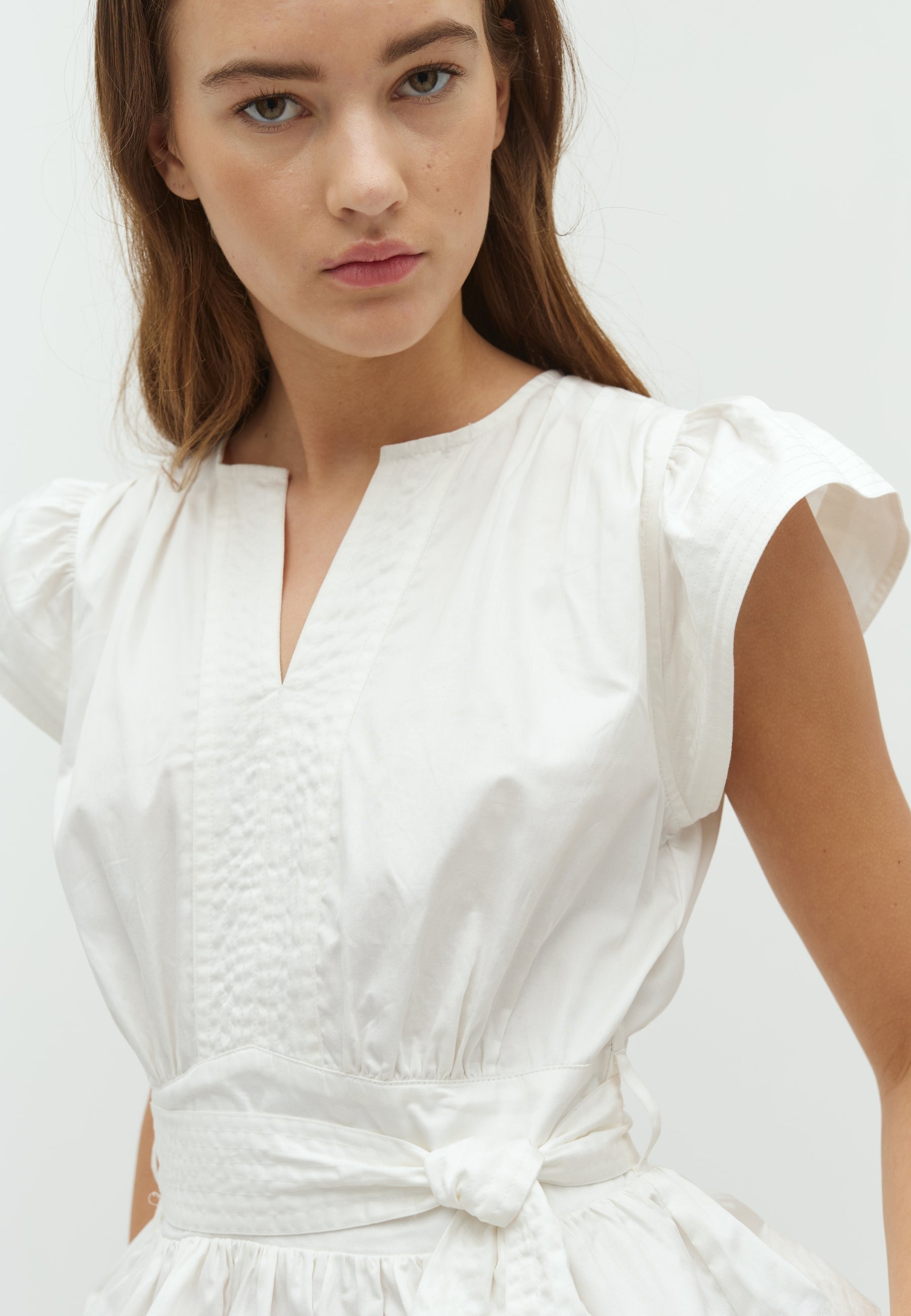163355 Malia Cotton Satin Top_Off White_Model_1