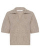 10910035 GZalpha ss polo pullover_Warm Sand Melange_Packshot_0