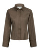 164475 Rosa Faux Suede Shirt_Dark brown_Packshot_0