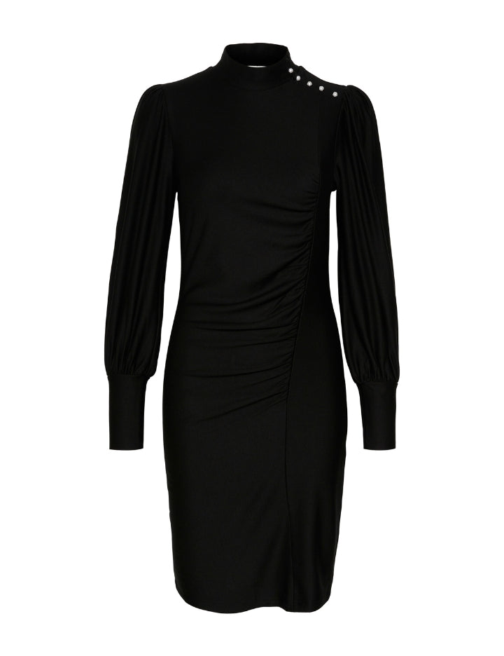 10909719 RifaGZ button dress_Black_Packshot_0