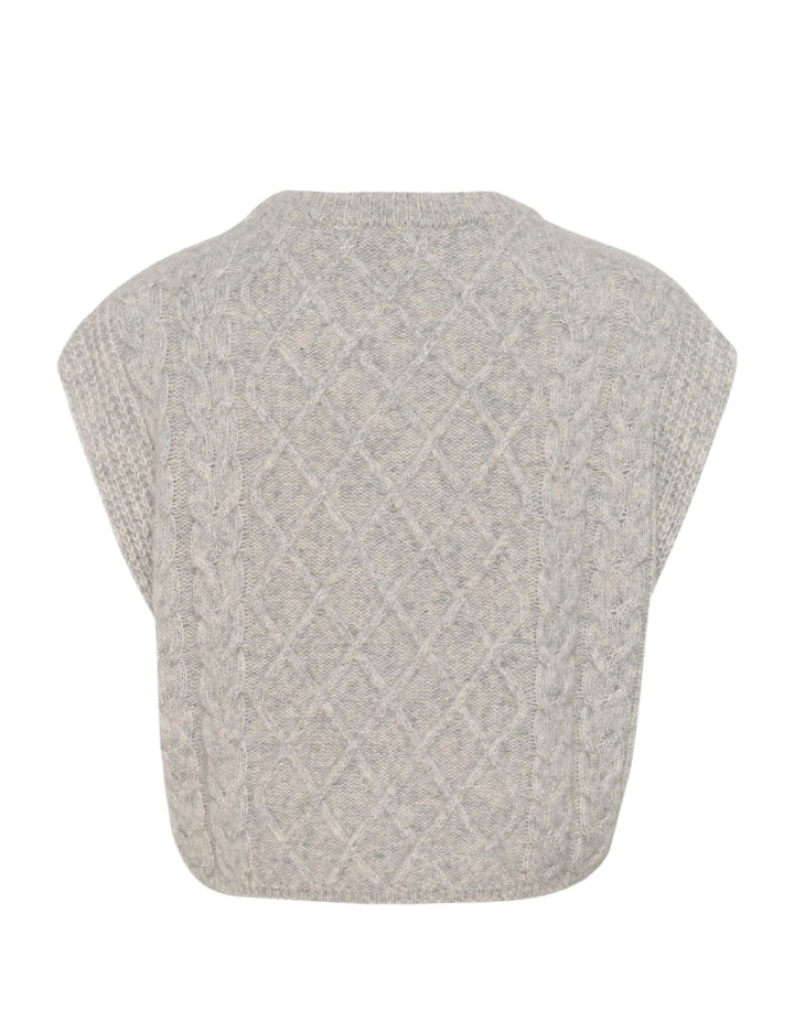 10909704 AdieGZ Waistcoat_Grey Melange_Packshot_1