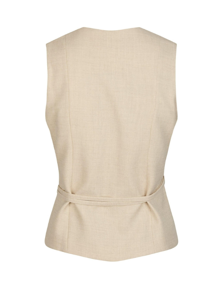 165293 Samara Melange Waistcoat_Beige Melange_Packshot_1