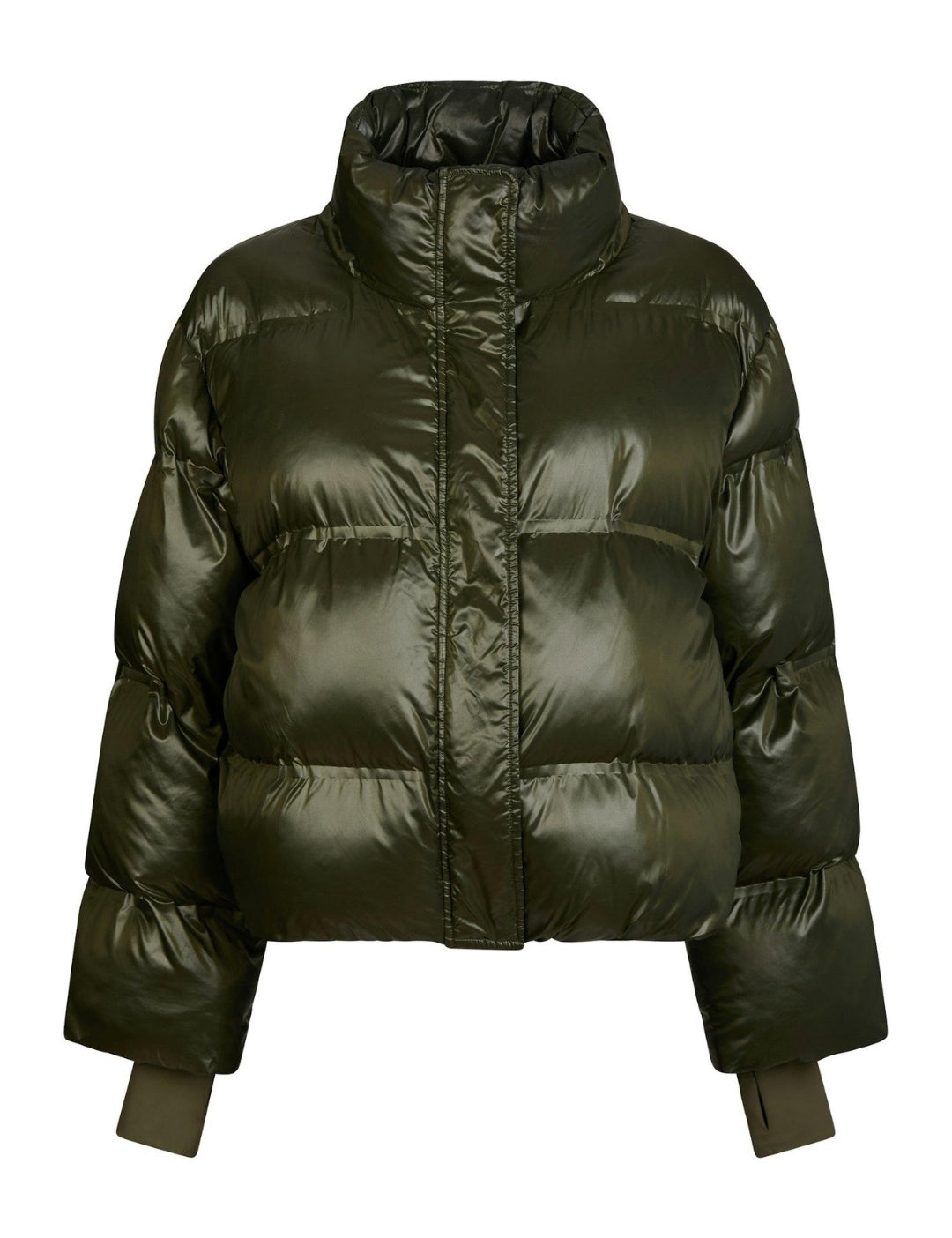 165094 Rhea Shiny Puffer Jacket_Olive_Packshot_0