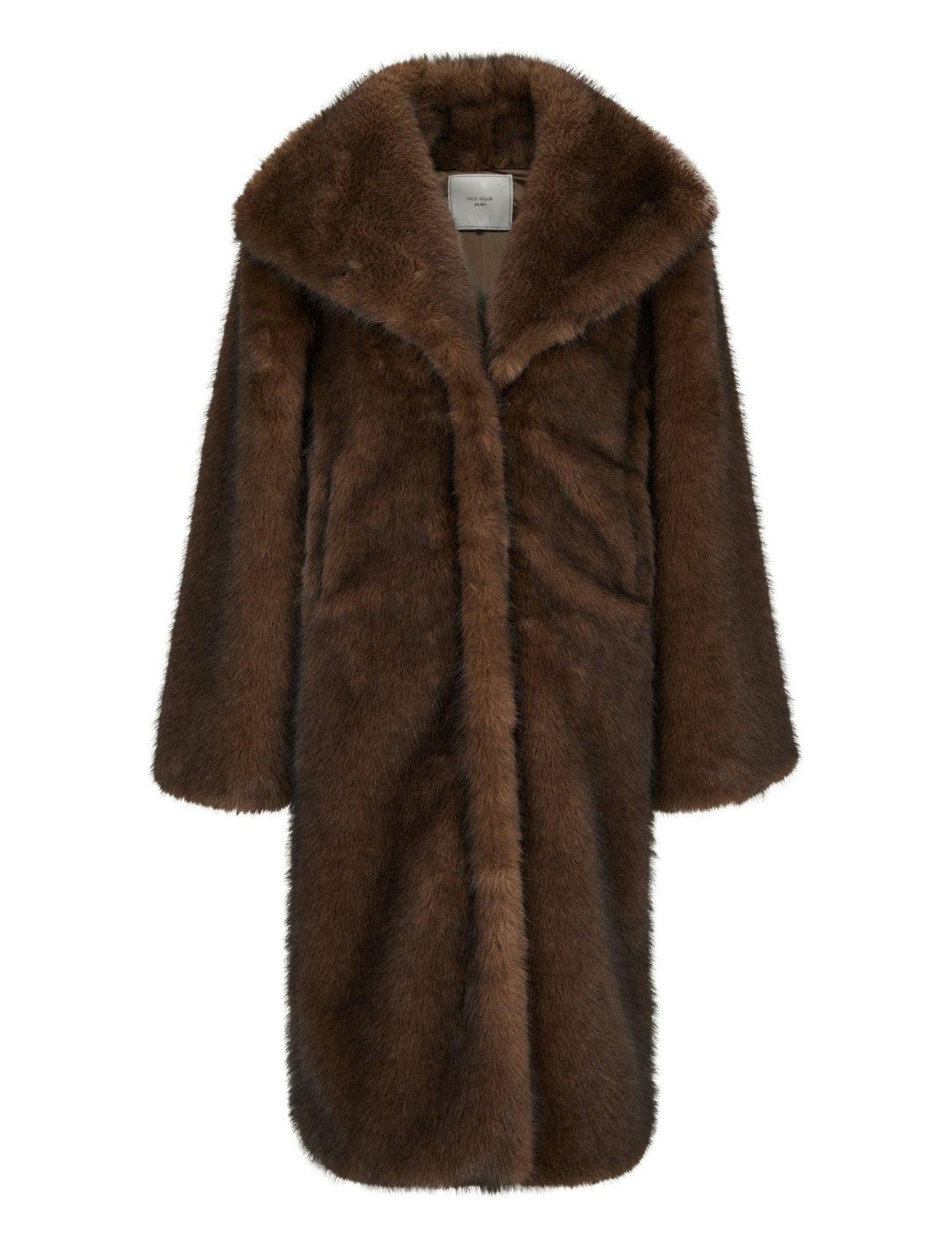 165375 Stephanie Faux Fur Long Jacket_Brown_Packshot_0