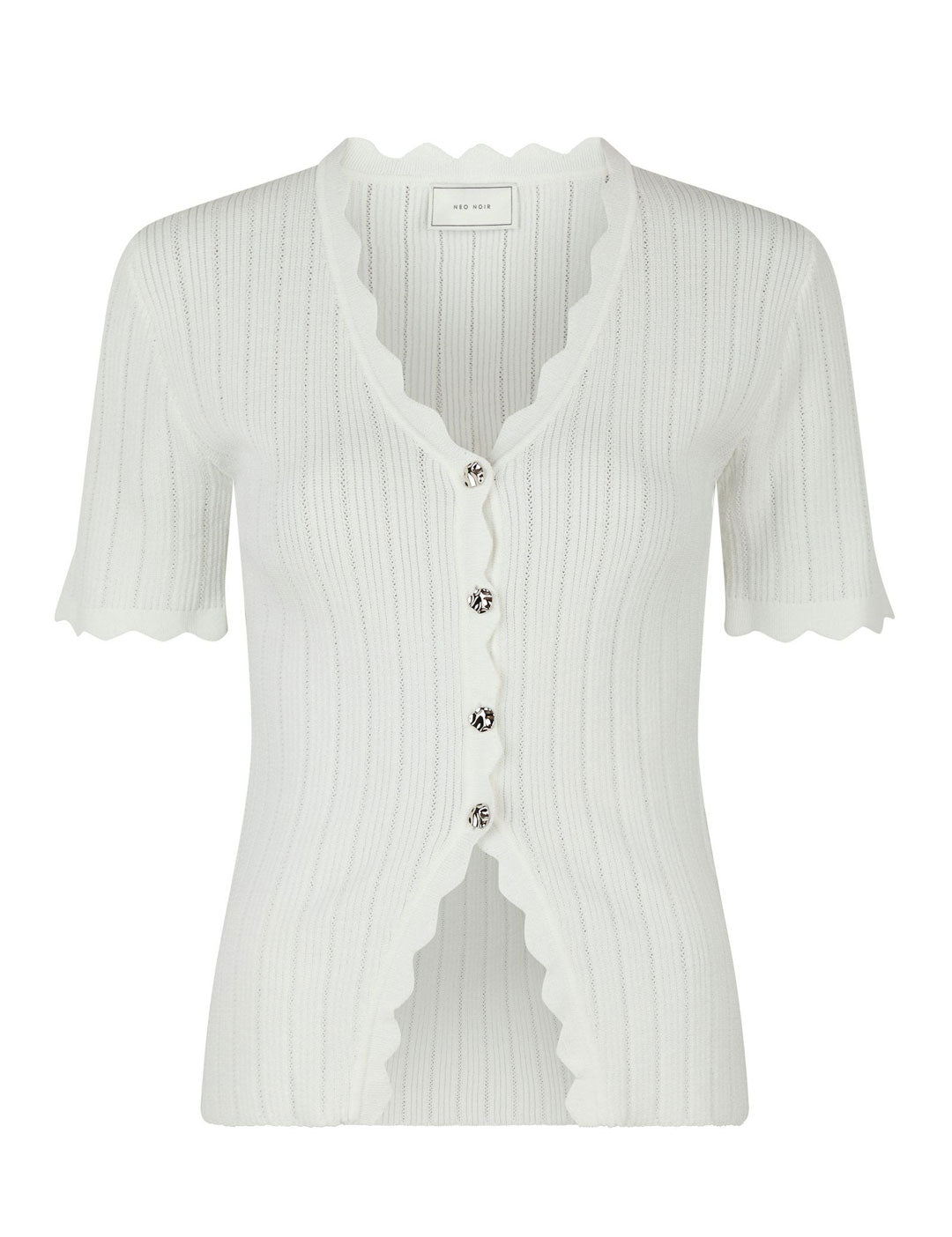 165311 Larifa Stitch Knit Tee_White_Packshot_0