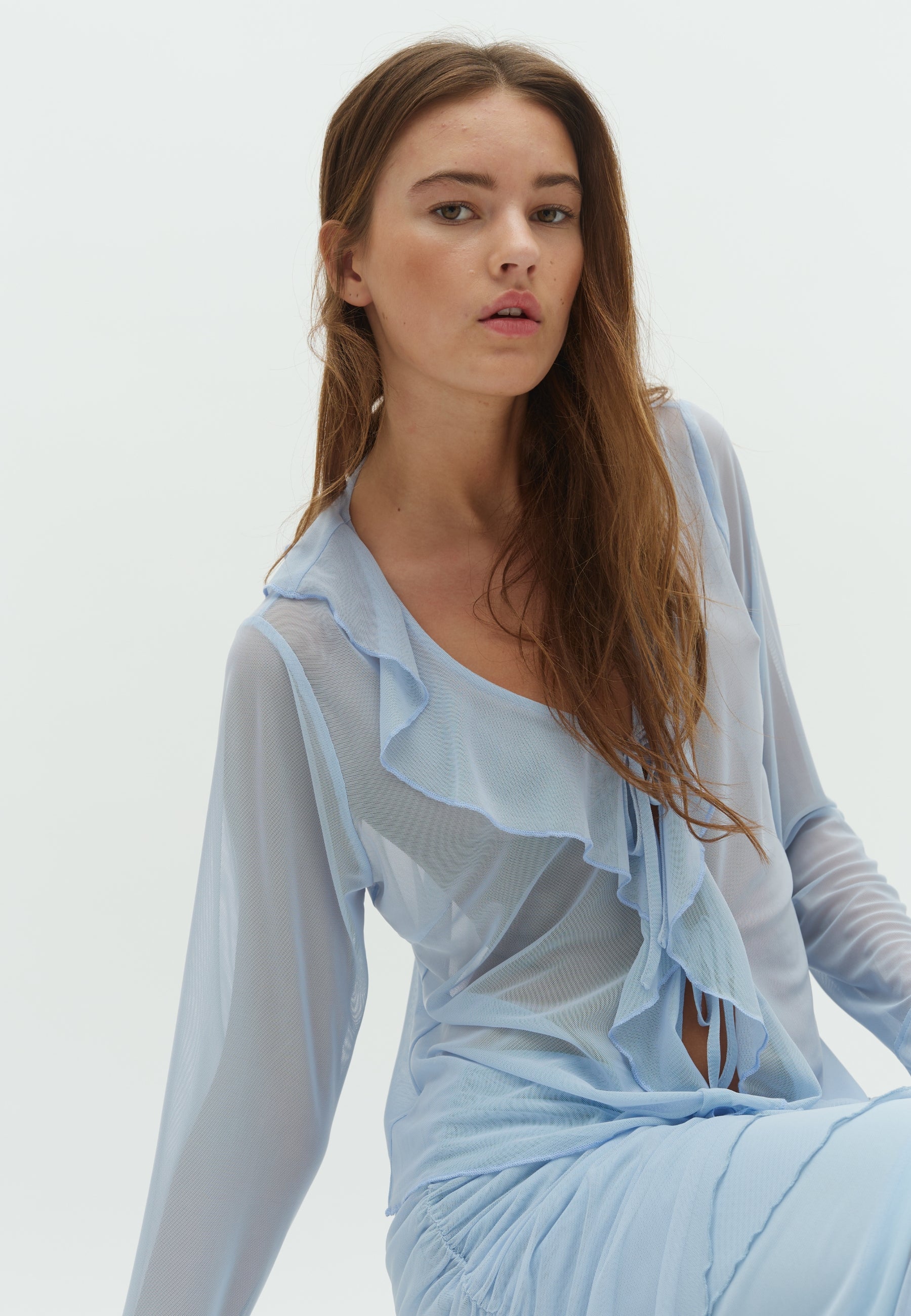 166231 Unika Mesh Blouse_Light Blue_Model_1