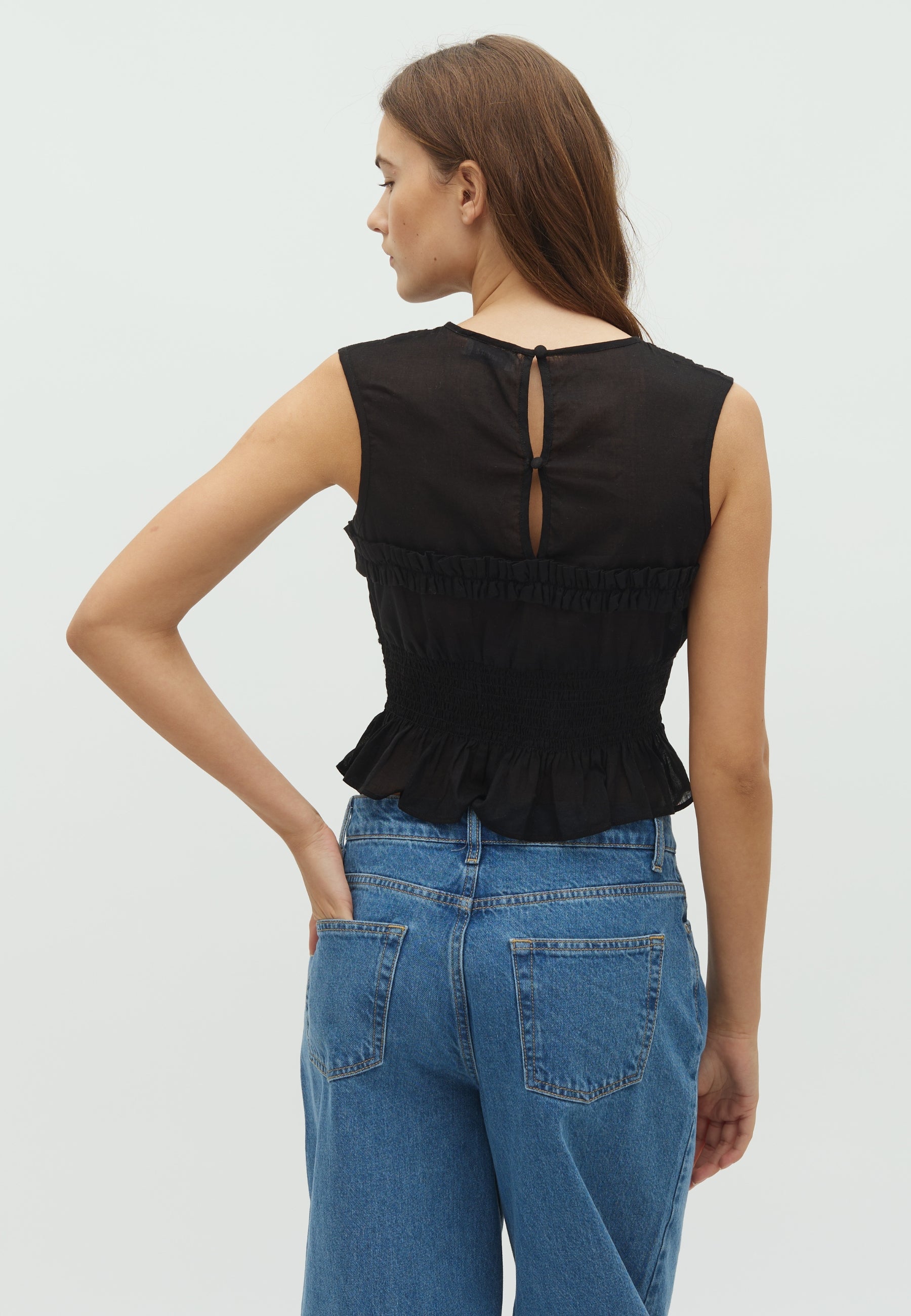 166233 Piril S Voile Top_Black_Model_2