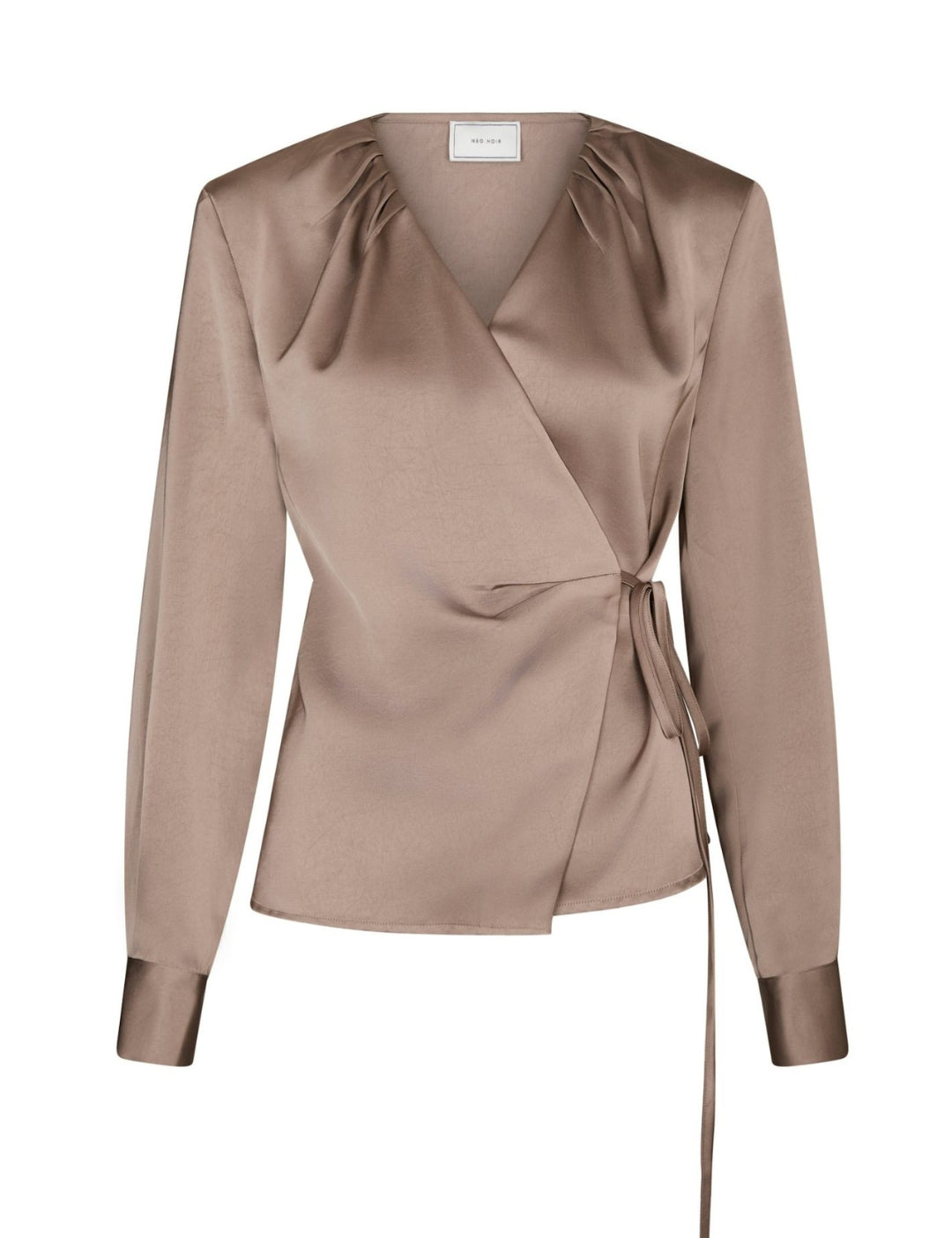 166961 Caprina Heavy Sateen Blouse_Dark Taupe_Packshot_3