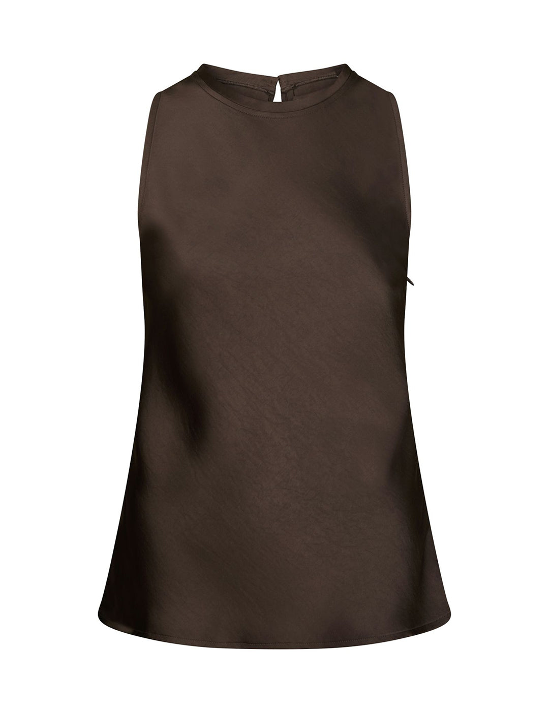 167452 Kelina Heavy Satin Top_Dark brown_Packshot_0