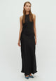167453 Melinie Heavy Satin Dress_Black_Model_0