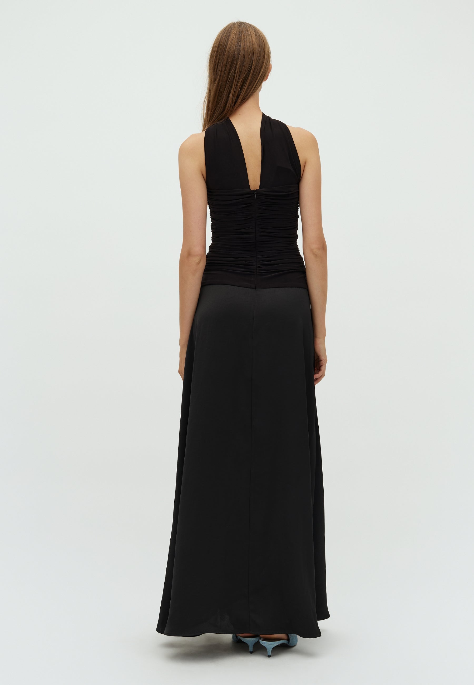 167450 Kamina Long Dress_Black_Model_3