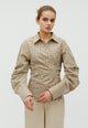 168377 Meoella Check Shirt_Off White_Model_0