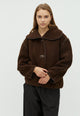 166397 Admund Teddy Jacket_Dark brown_Model_0