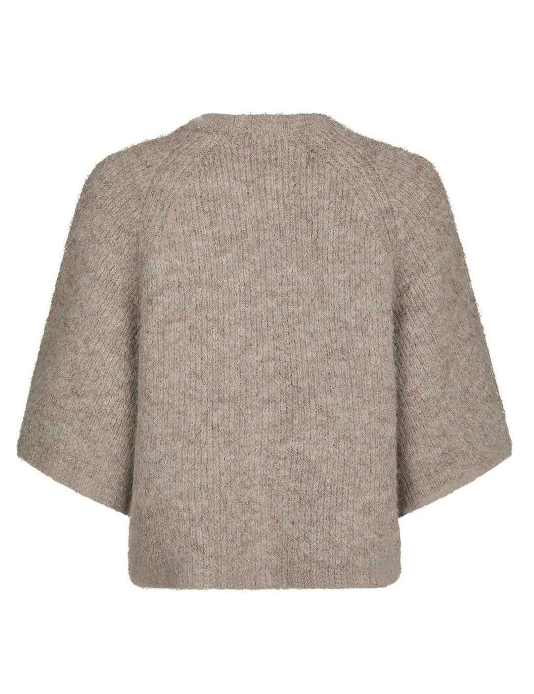 168646 Demaya Fluffy Knit Cardigan_Beige Melange_Packshot_1