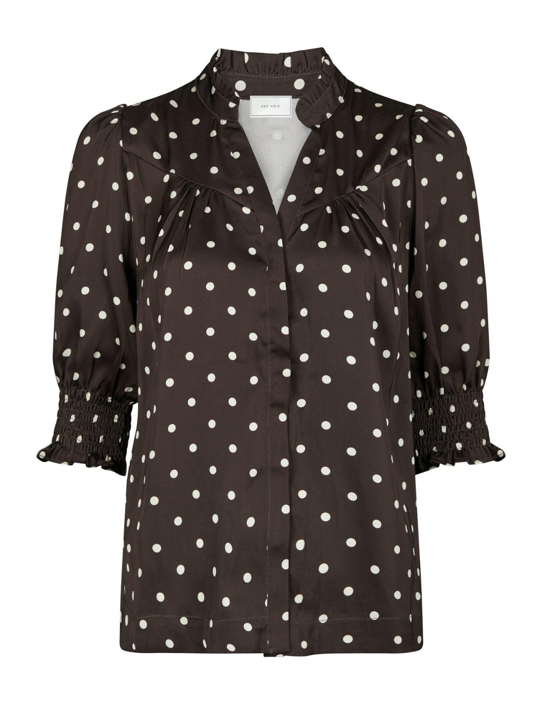 168484 Diana Dot Blouse_Dark brown_Packshot_0