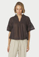 164703 Siama S Voile Blouse_Dark brown_Model_0