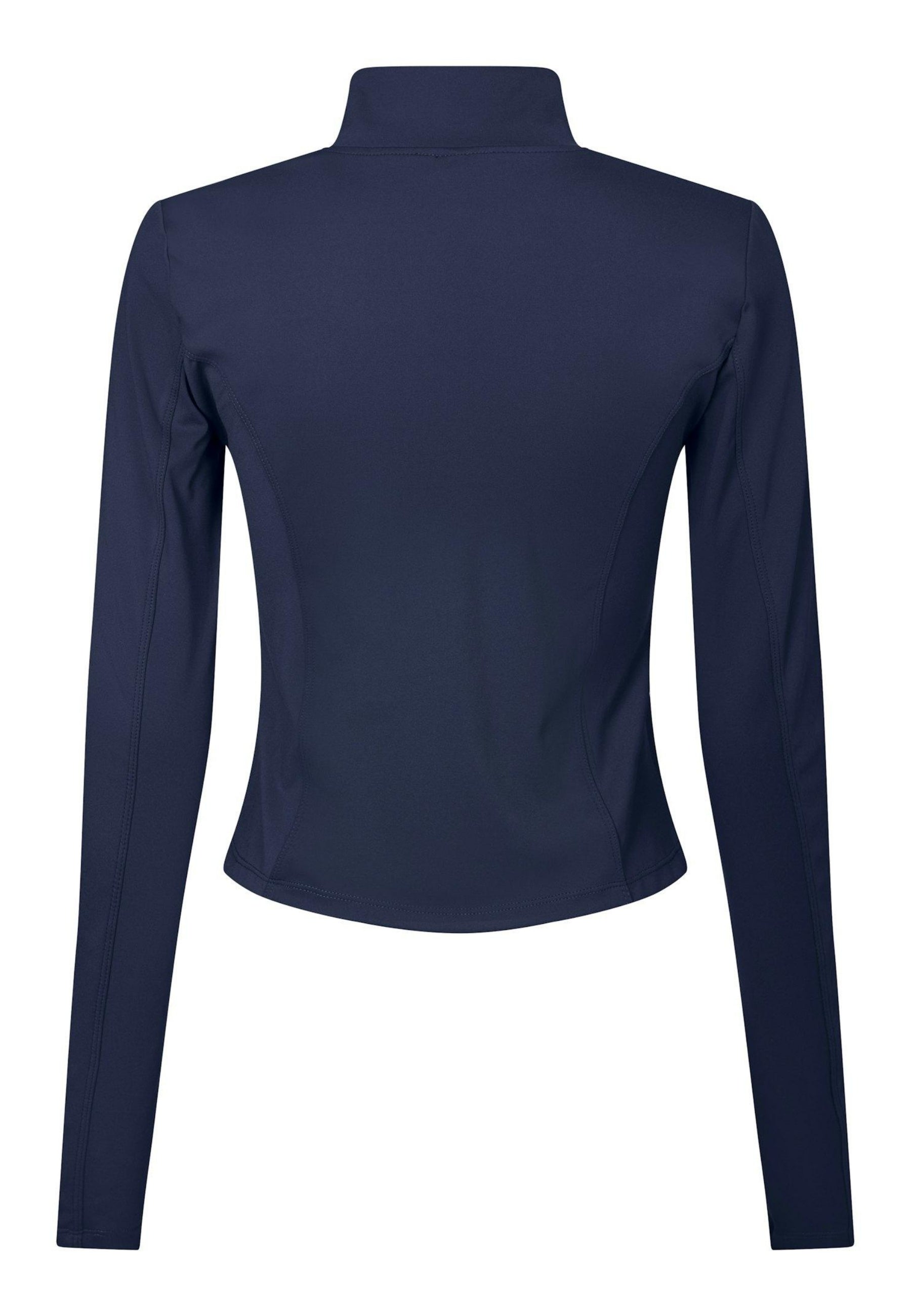 167175 Nolana Zip Blouse_Navy_Packshot_1