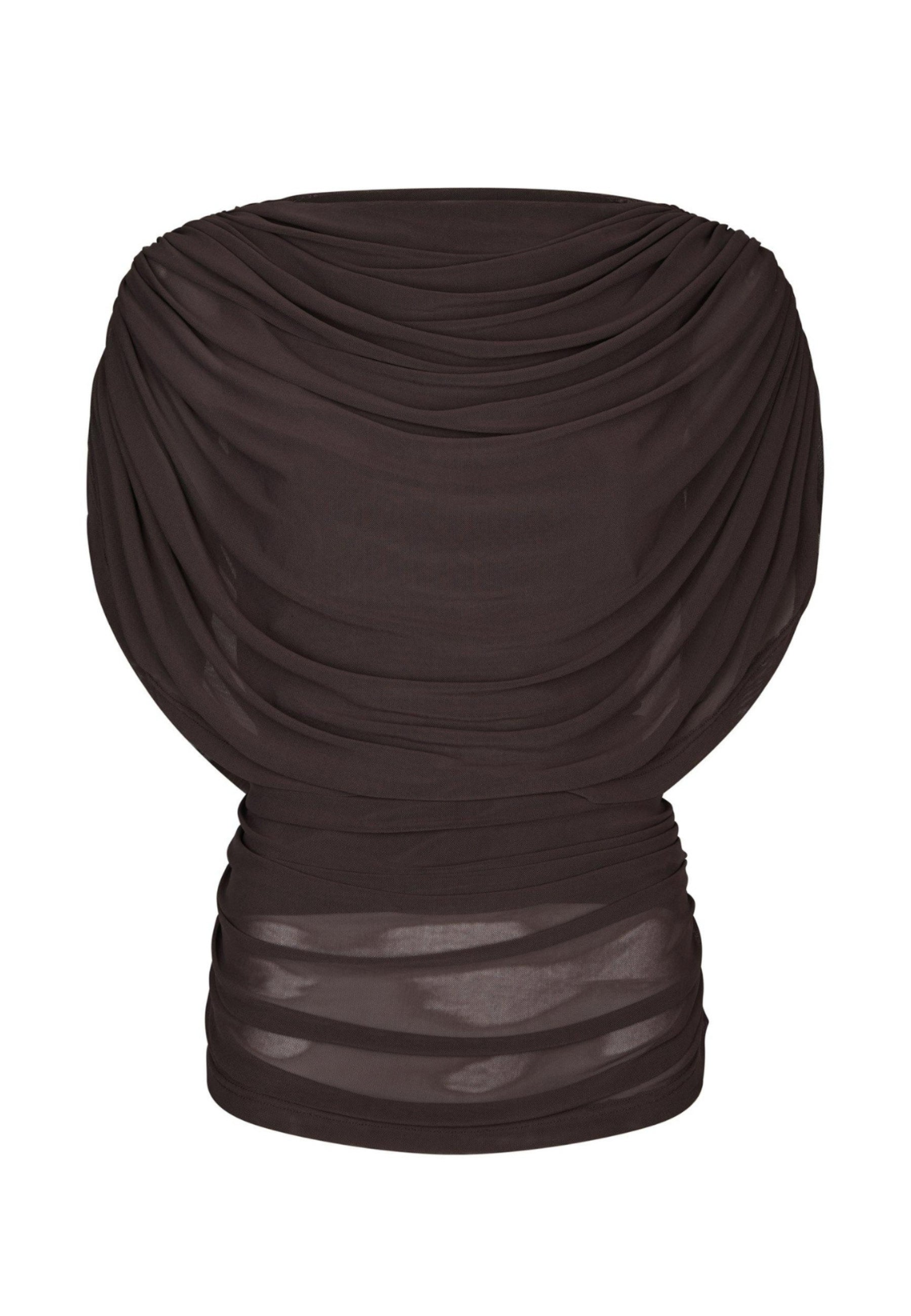 167447 Bottuna Drapy Mesh Top_Brown_Packshot_1