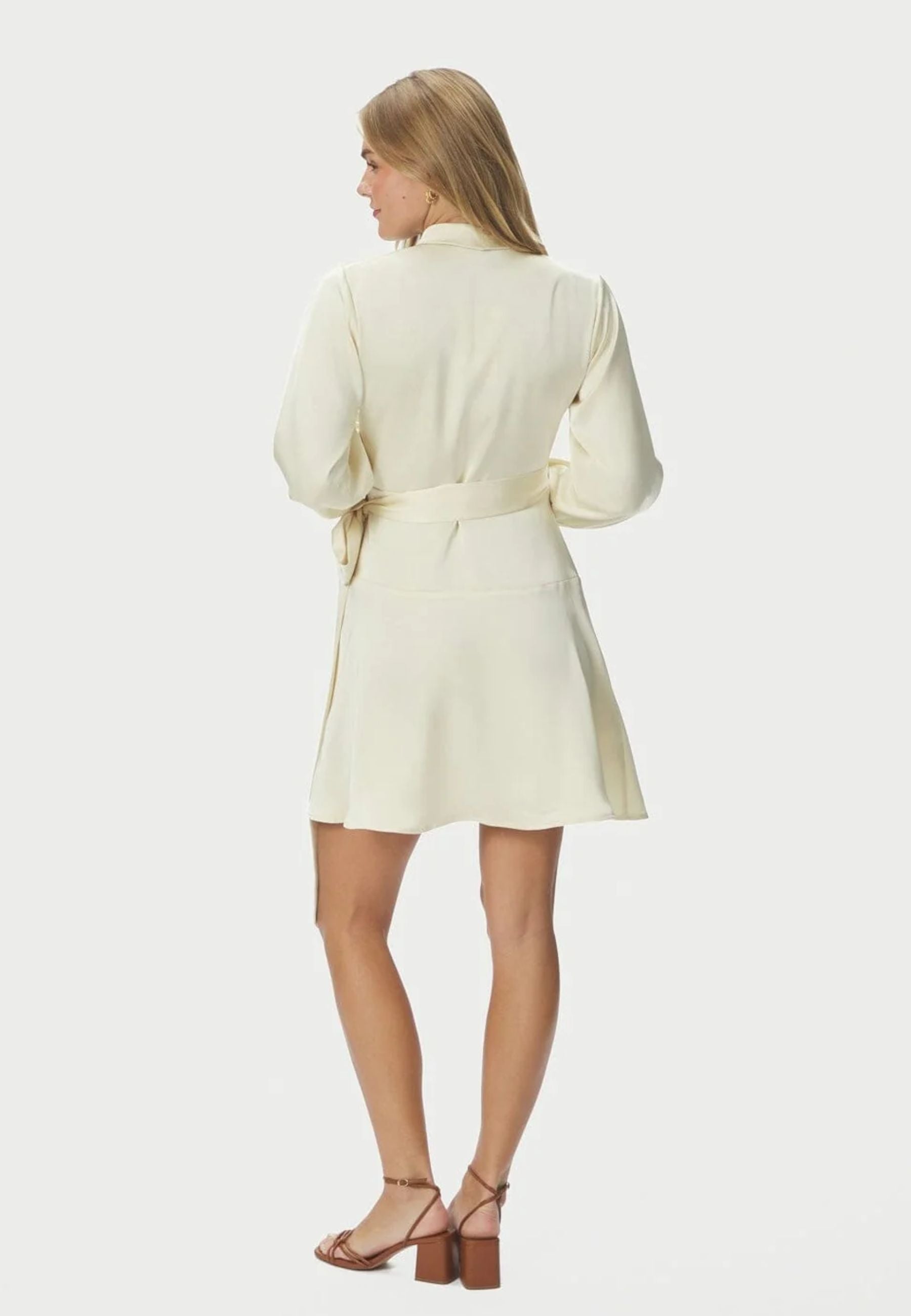 166483 Colbie Heavy Sateen Dress_Light Yellow_Model_2