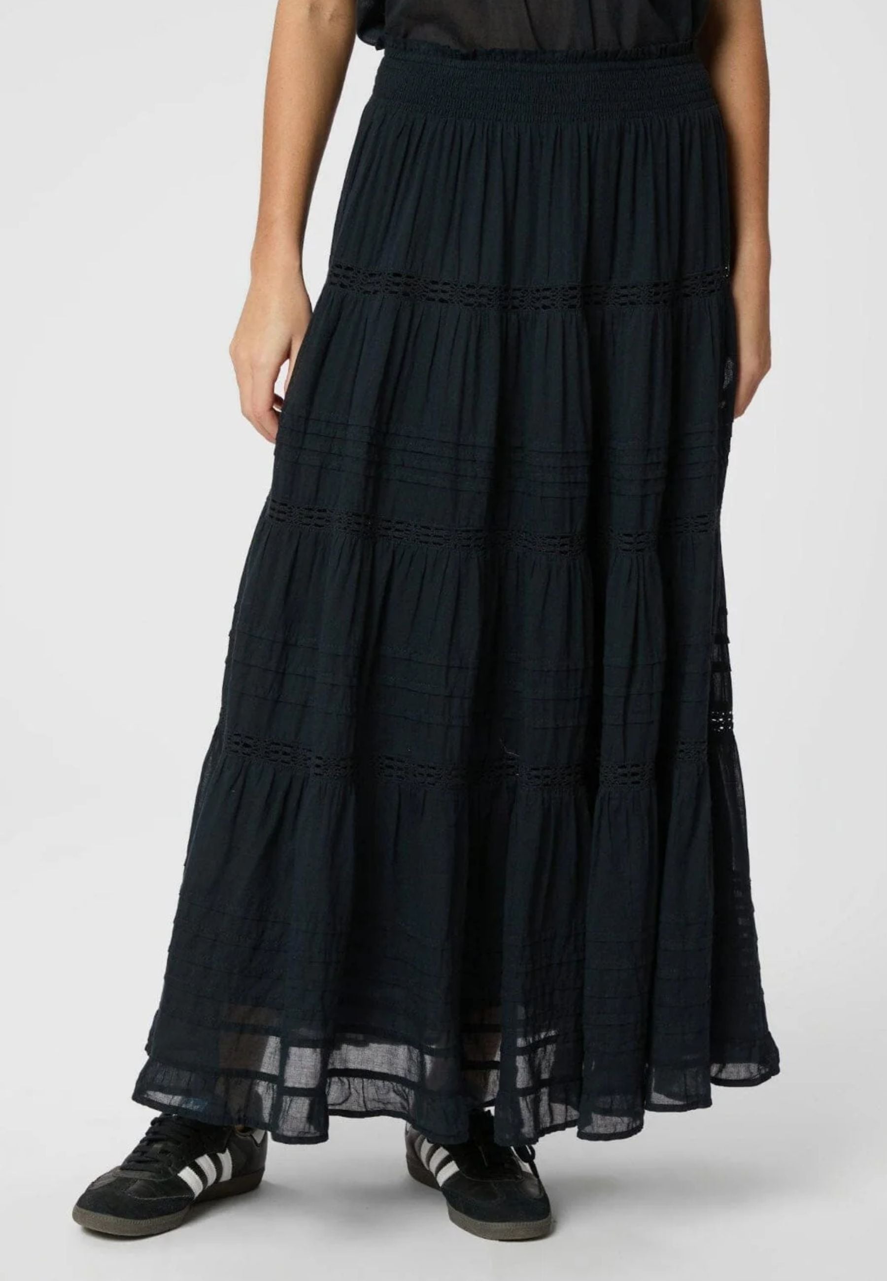 161872 Felicia S Voile Skirt_Navy_Model_1