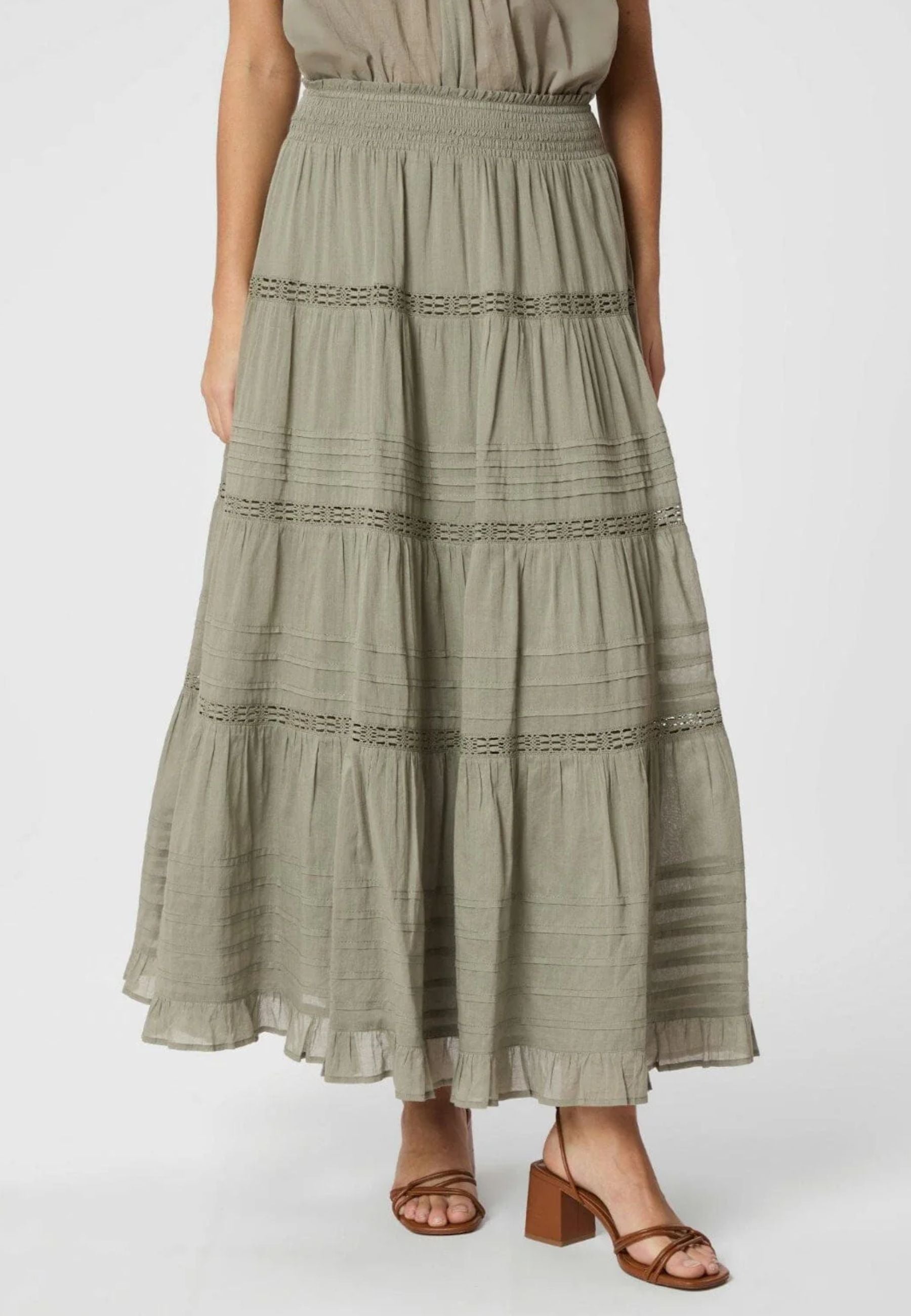 161872 Felicia S Voile Skirt_Smoke Green_Model_1