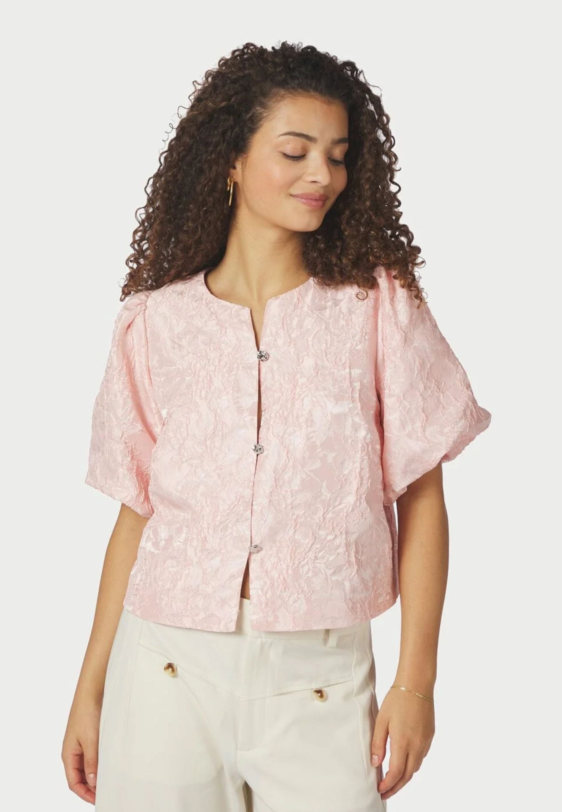 168844 Aisa Soft Brocade Blouse_Light pink_Model_0