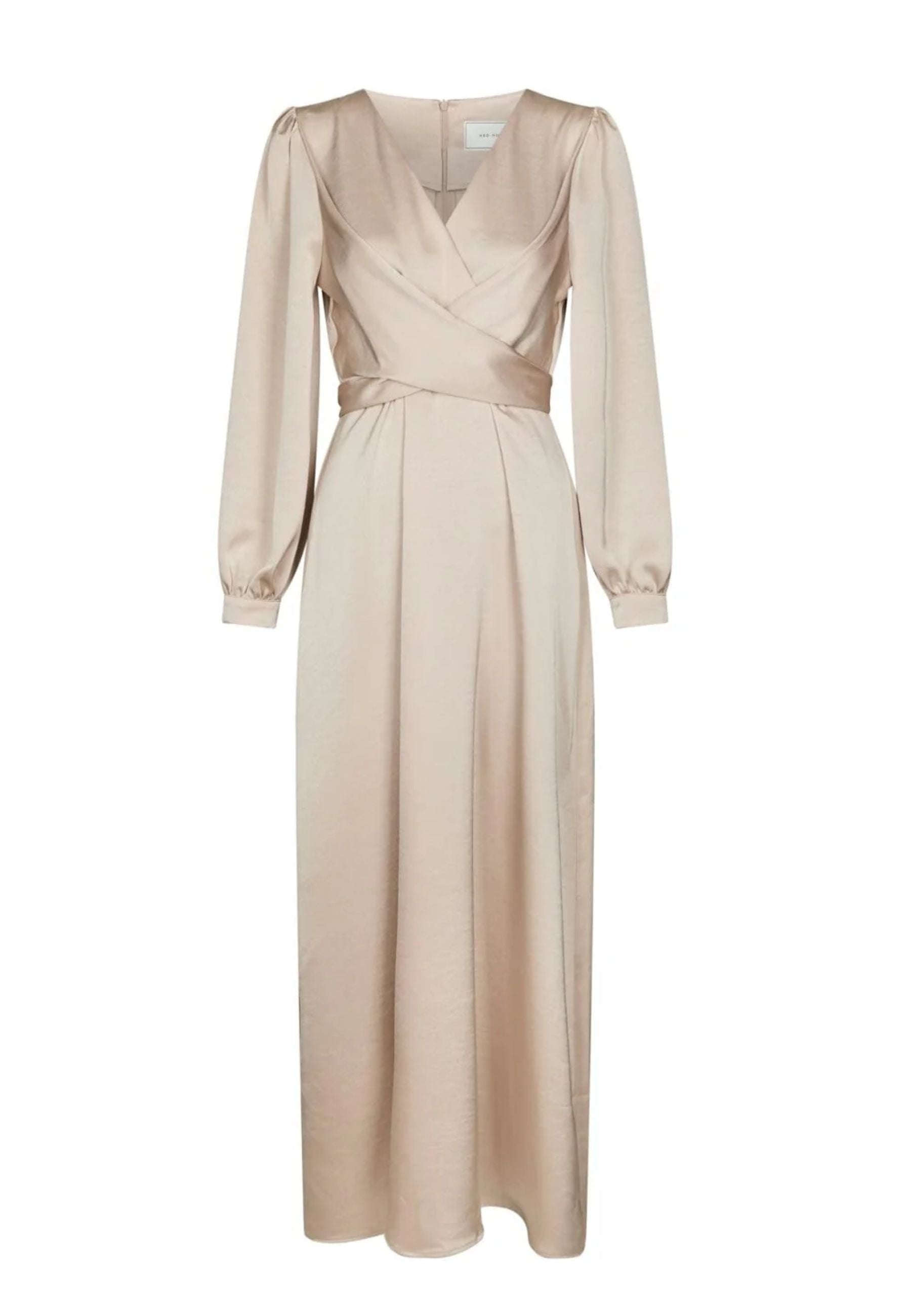 168431 Bretti Heavy Sateen Dress_Champagne_Packshot_0