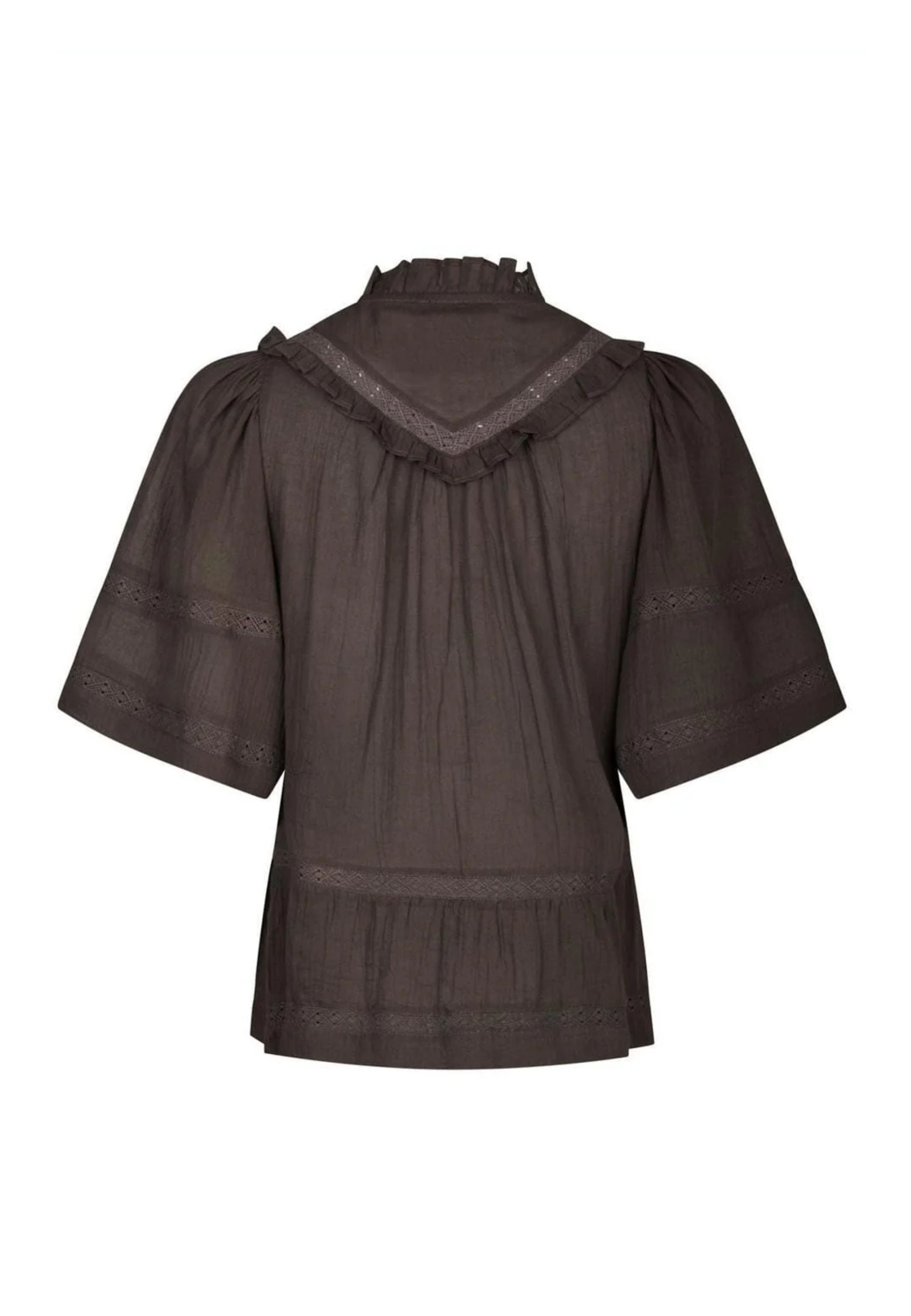 161856 Evienne S Voile Top_Dark Brown_Packshot_1