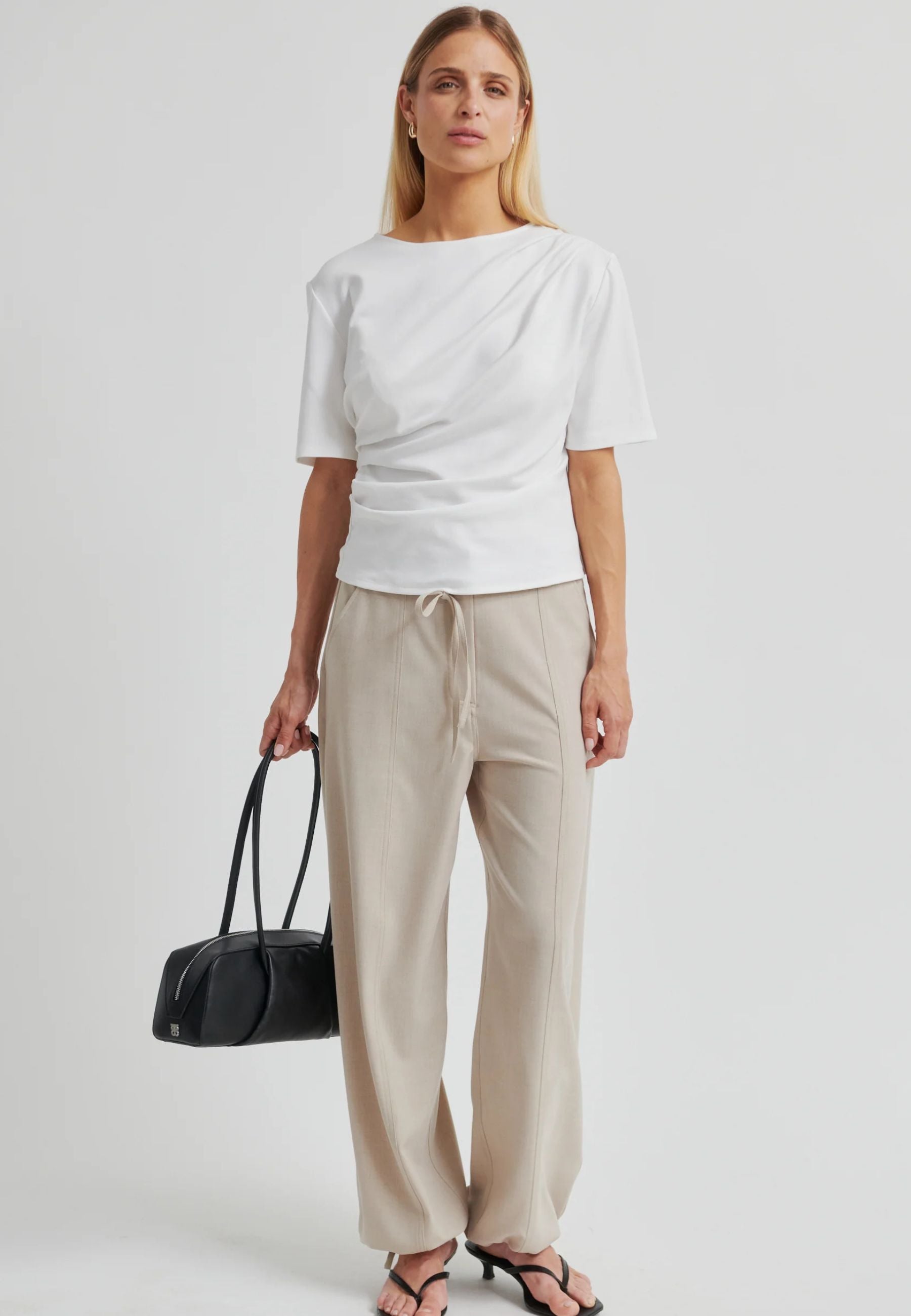 60433 Ulina Drape Tee_White_Model_2