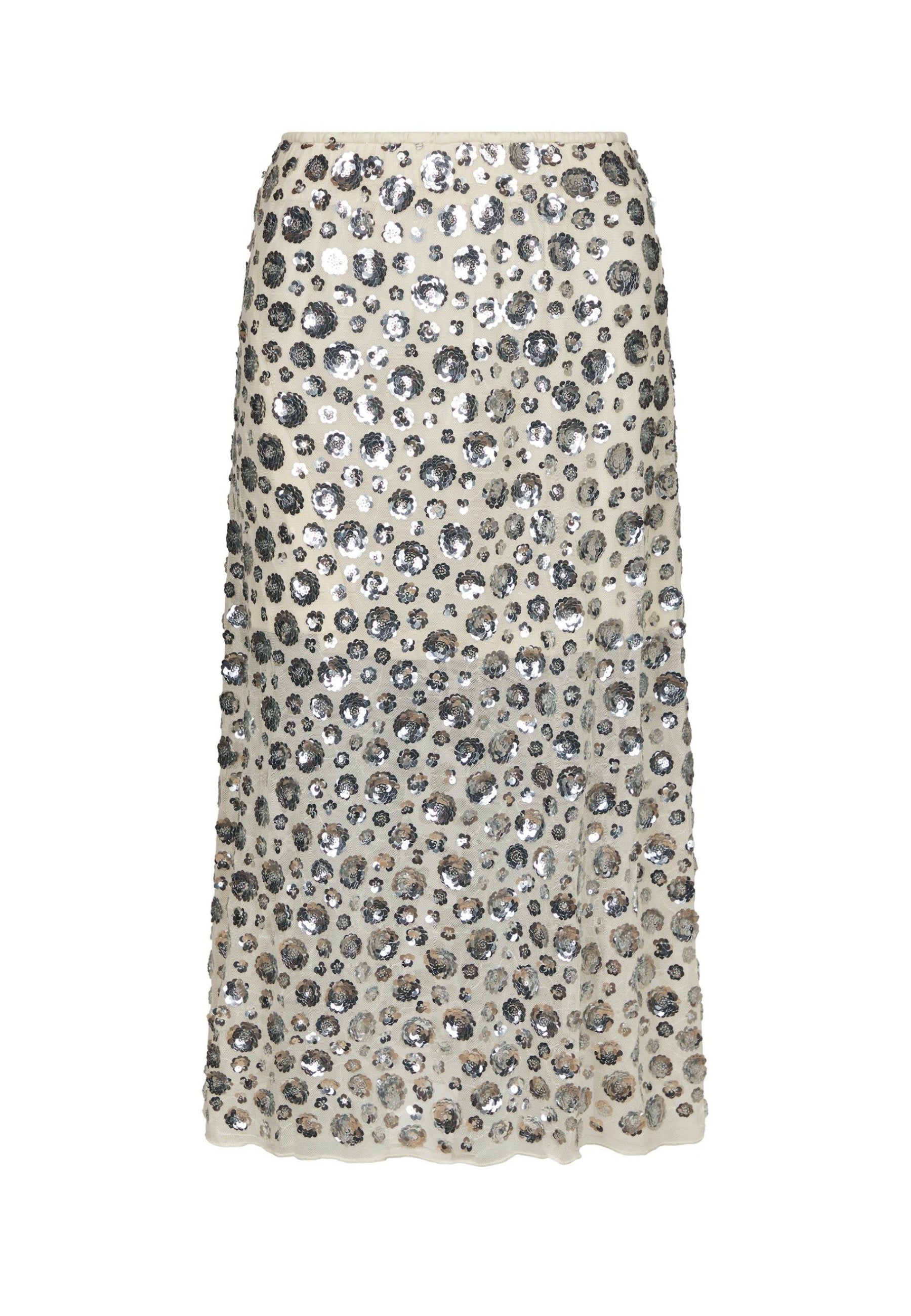 169171 Silla Flower Sequins Skirt_Creme_Packshot_1