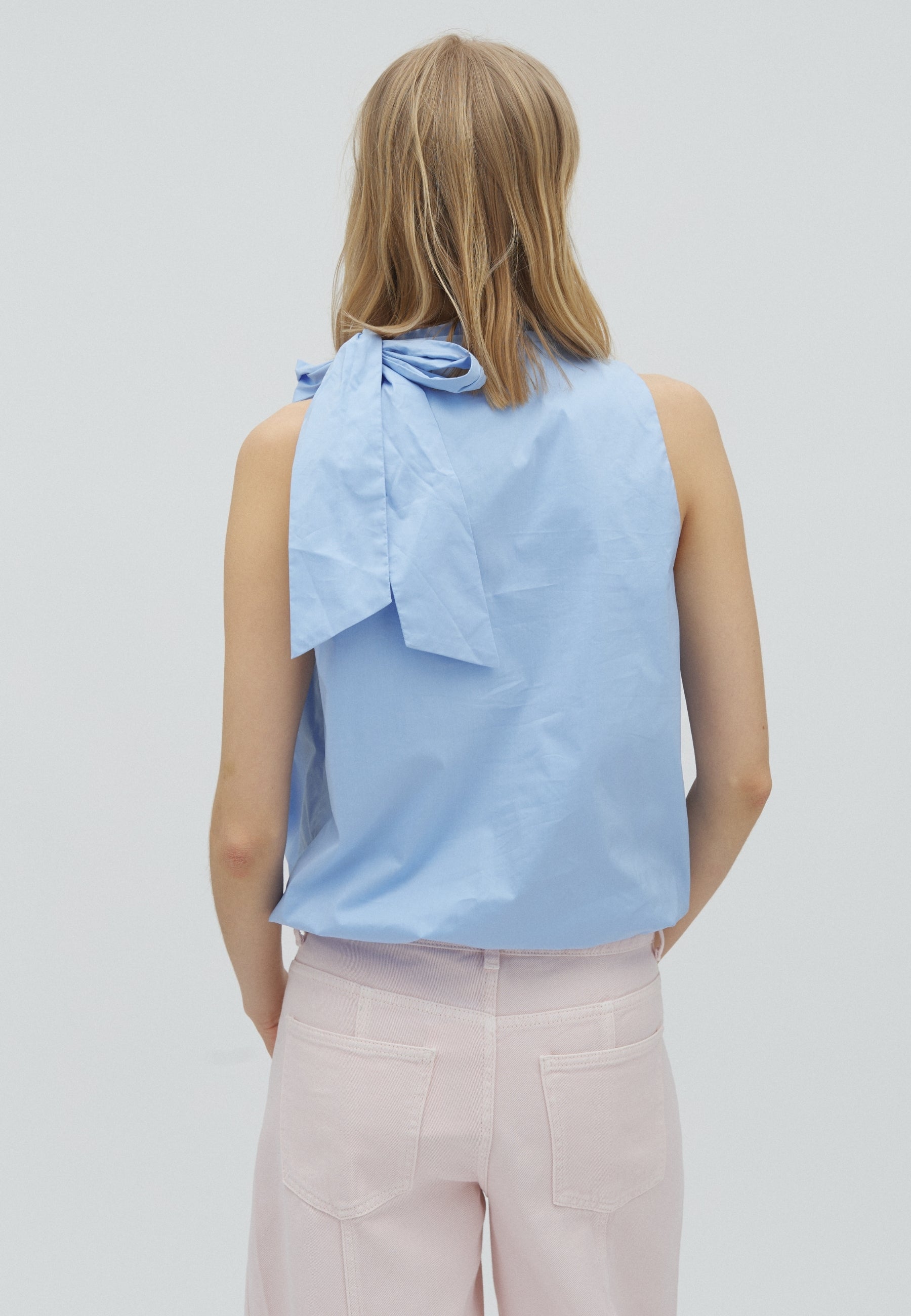 169559 Deda Poplin Top_Light Blue_Model_2