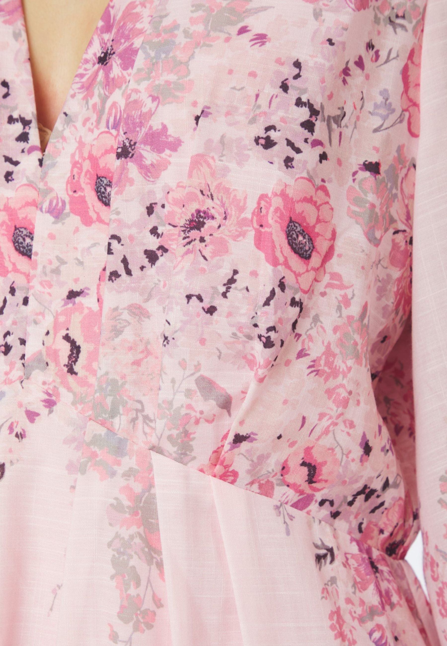 164828 Silfi Flower Print Dress_Dusty Rose_Model_1